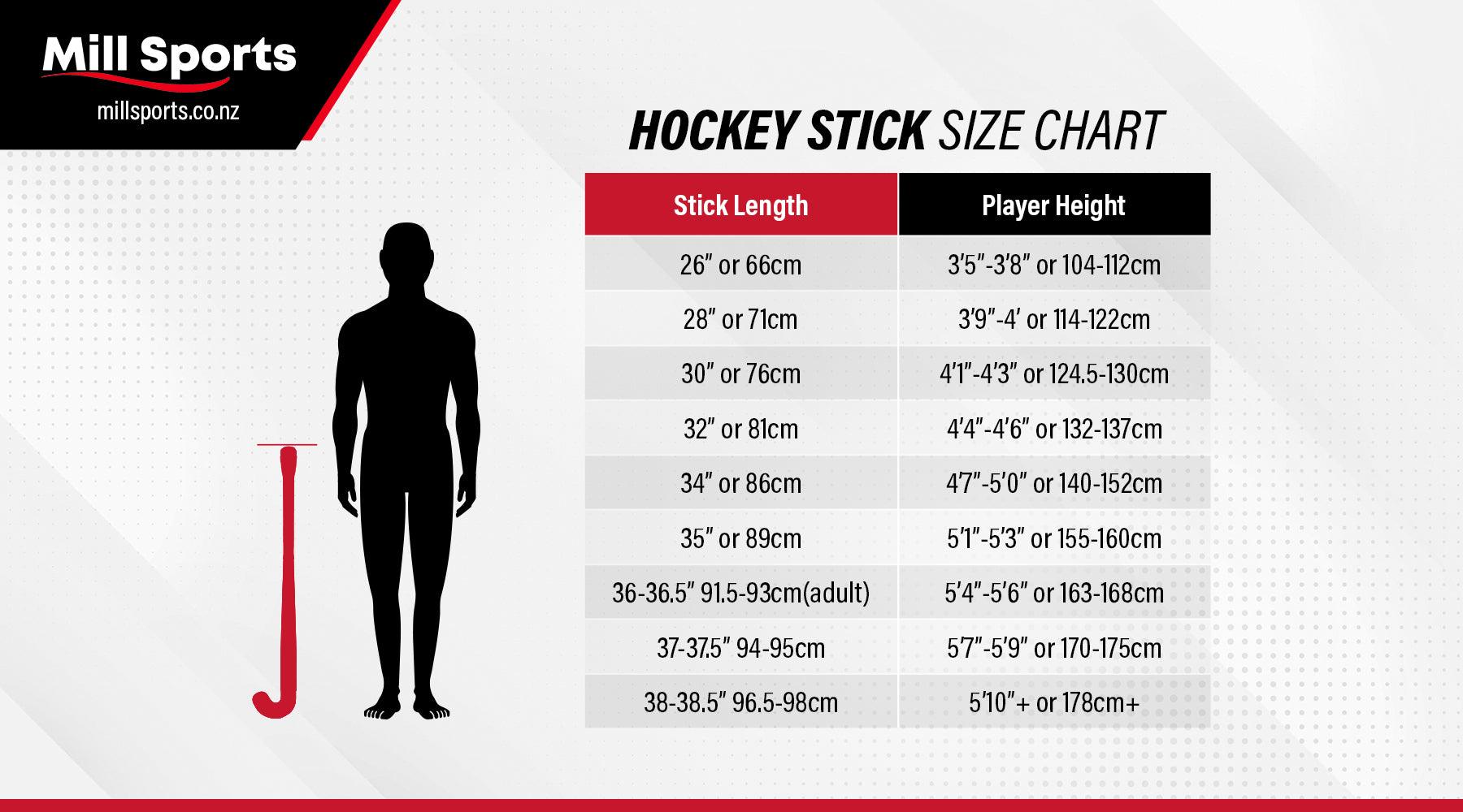 Hockey Stick Size Guide | Mill Sports NZ – Shoply