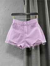 Solid Zipper Fly Shorts - Shoply