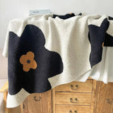 Korean Sunflower Velvet Knitted Blanket - Shoply