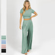 Jiggle Lounge Wide Pants Set - Shoply