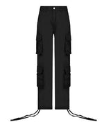 Cargo Solid Baggy Pants - Shoply