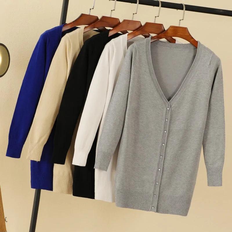 V-neck Woman Cardigan - Shoply