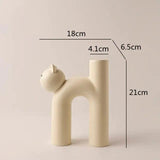 Cat Head Tube Vase - Shoply