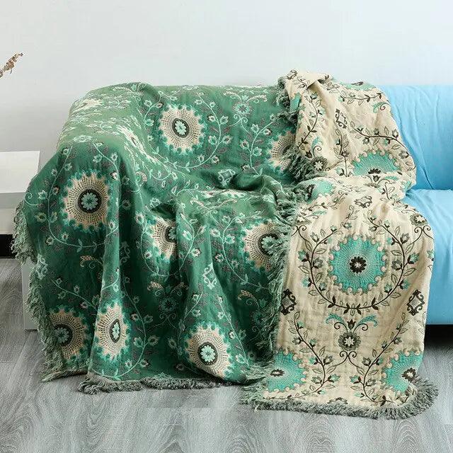 Cotton Sofa Throw Blanket - Shoply