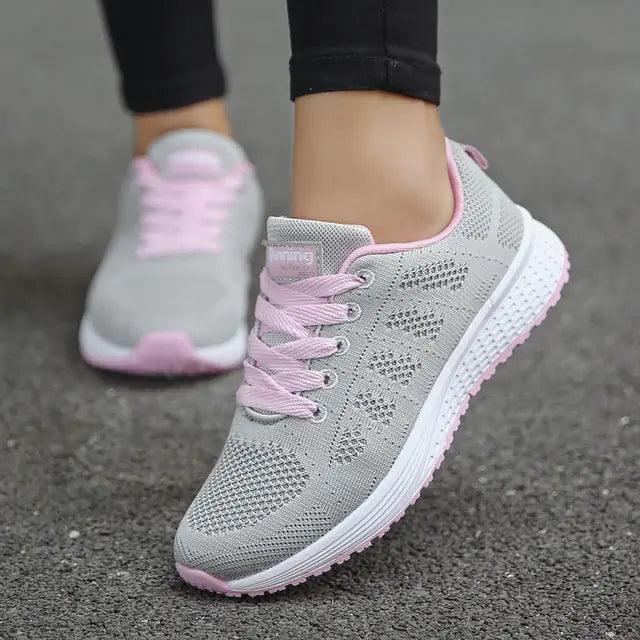 Womens Flats Sneakers Mesh Breathable - Shoply