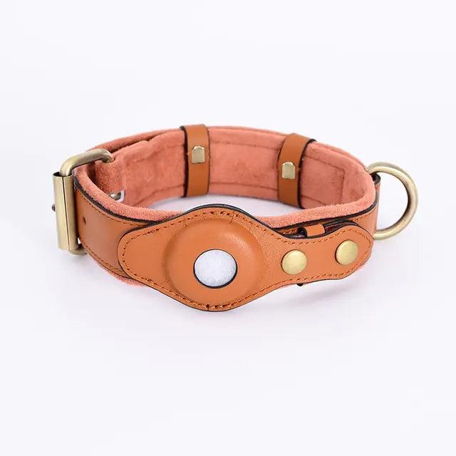 Leather Anti-Lost Dog Collar - Shoply