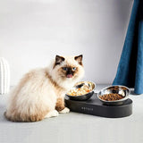 PetKit Stainless Steel Pet Adjustable Double Feeder Bowls - Shoply