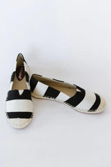 Casual Striped Espadrille Shoes - Shoply