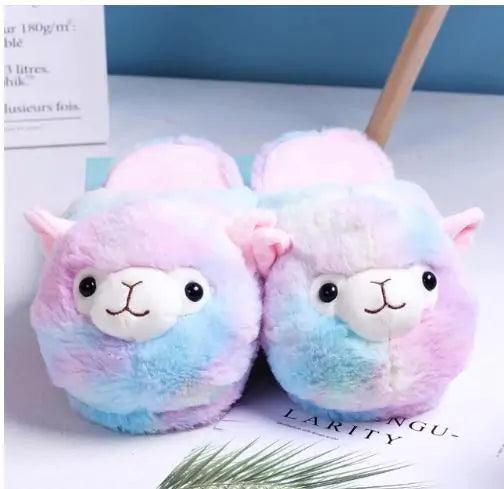 Fluffy Alpaca Slippers - Shoply