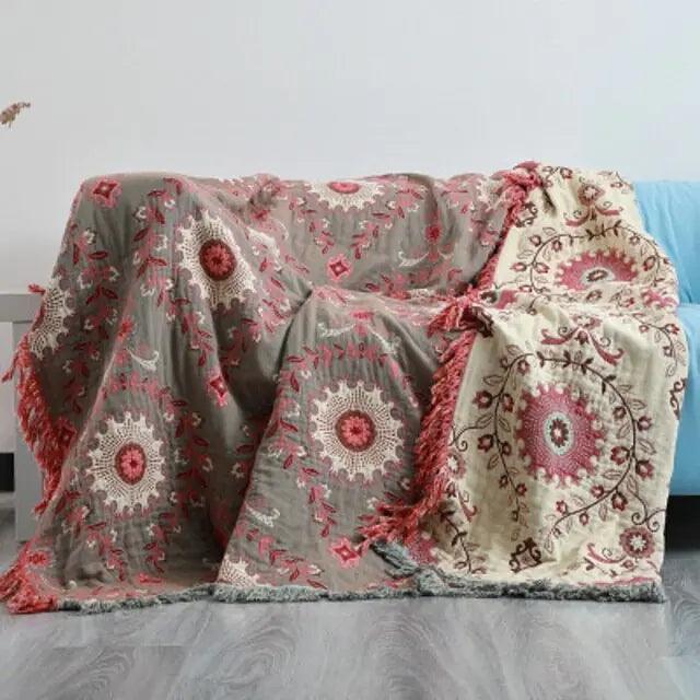 Cotton Sofa Throw Blanket - Shoply