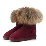 Women's Fox Fur Snow Boots - Shoply