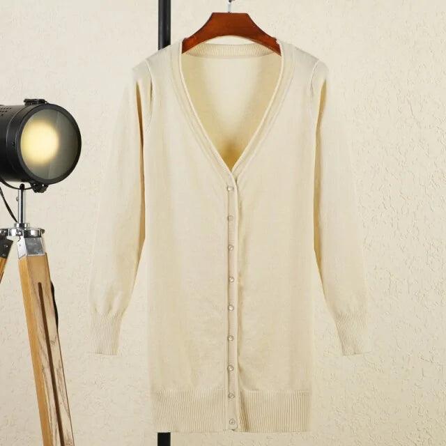 V-neck Woman Cardigan - Shoply