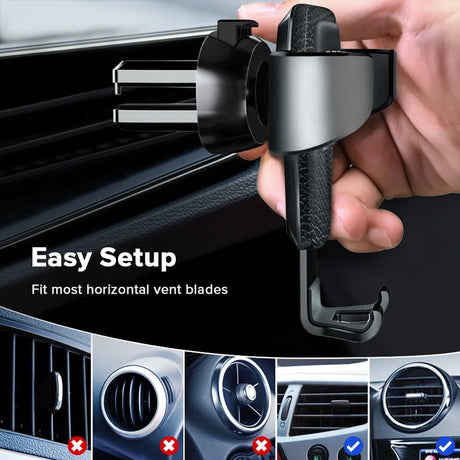 GETIHU Gravity Car Phone Holder: Air Vent Clip Mount for iPhone, Xiaomi, and More