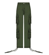 Cargo Solid Baggy Pants - Shoply