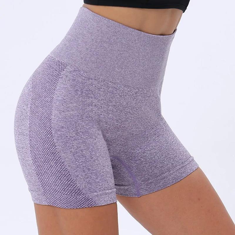 Women's High Waist Seamless Running Shorts - Shoply