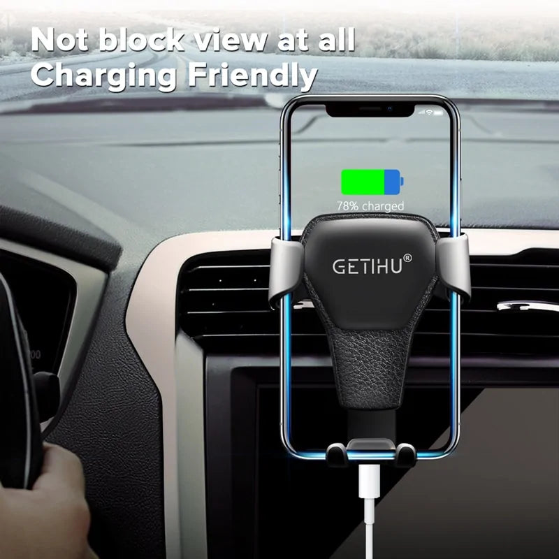 GETIHU Gravity Car Phone Holder: Air Vent Clip Mount for iPhone, Xiaomi, and More