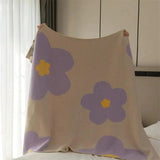 Korean Sunflower Velvet Knitted Blanket - Shoply