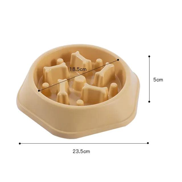 Slow Feeder Bone Design Pet Bowl - Shoply