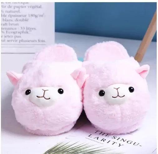 Fluffy Alpaca Slippers - Shoply