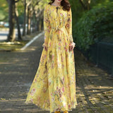 Maxi Dress Floral Printed - Shoply