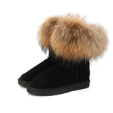 Women's Fox Fur Snow Boots - Shoply