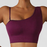 Summer Sexy Oblique Shoulder Yoga Clothes Tops - Shoply