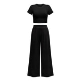 Jiggle Lounge Wide Pants Set - Shoply