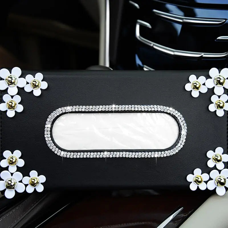 Car Crystal Paper Box with Chrysanthemum Crystal