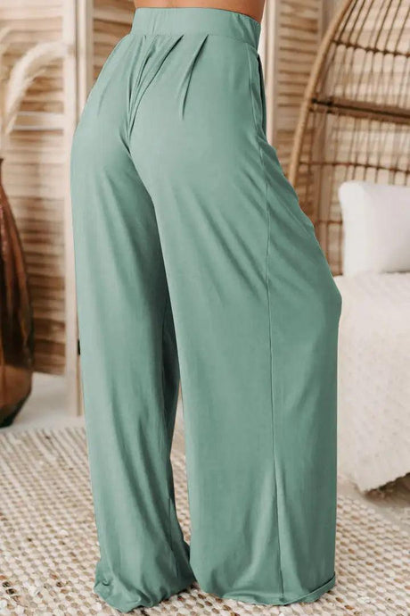 Jiggle Lounge Wide Pants Set - Shoply