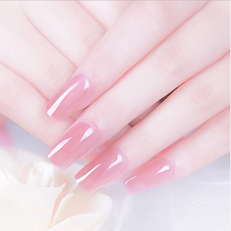 French Nail Art Poly Gel Kit with UV Brush and Nail Tips - Shoply