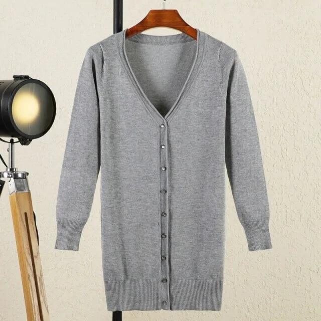 V-neck Woman Cardigan - Shoply