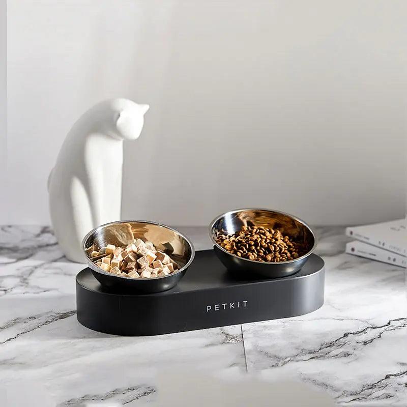 PetKit Stainless Steel Pet Adjustable Double Feeder Bowls - Shoply