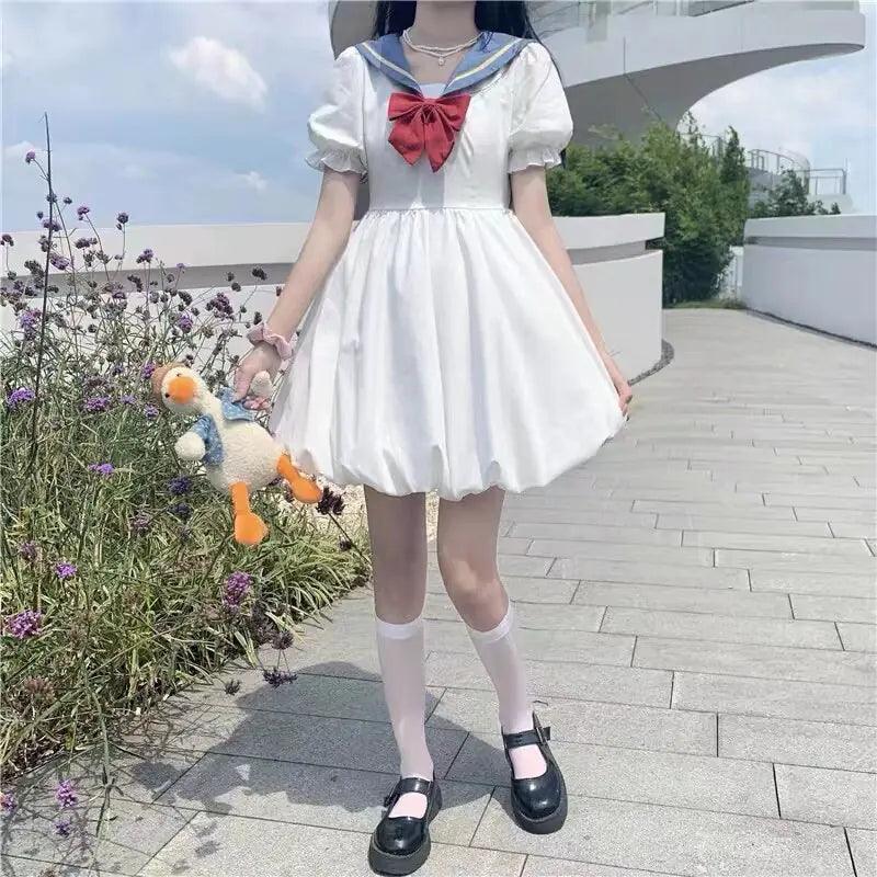 Student Style Sailor Dress - Shoply