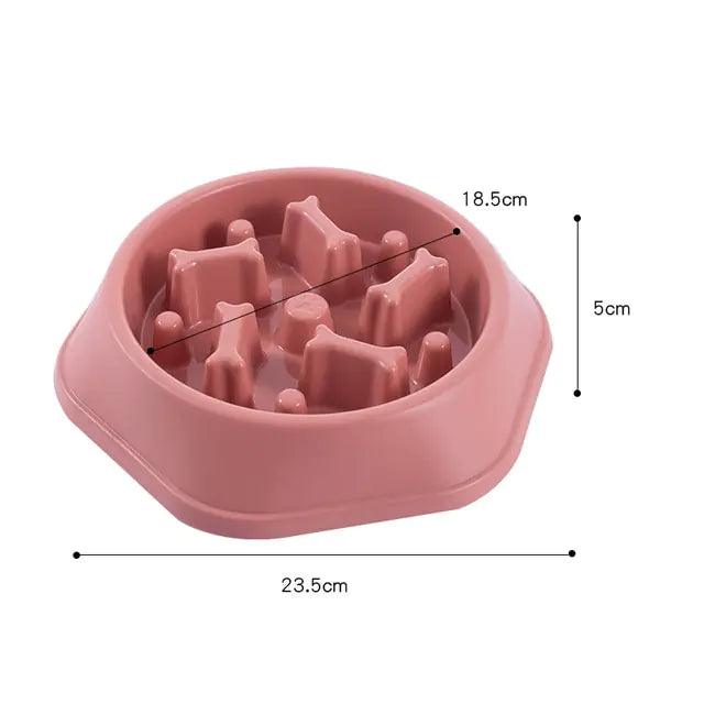 Slow Feeder Bone Design Pet Bowl - Shoply