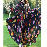 Maxi Dress Floral Printed - Shoply