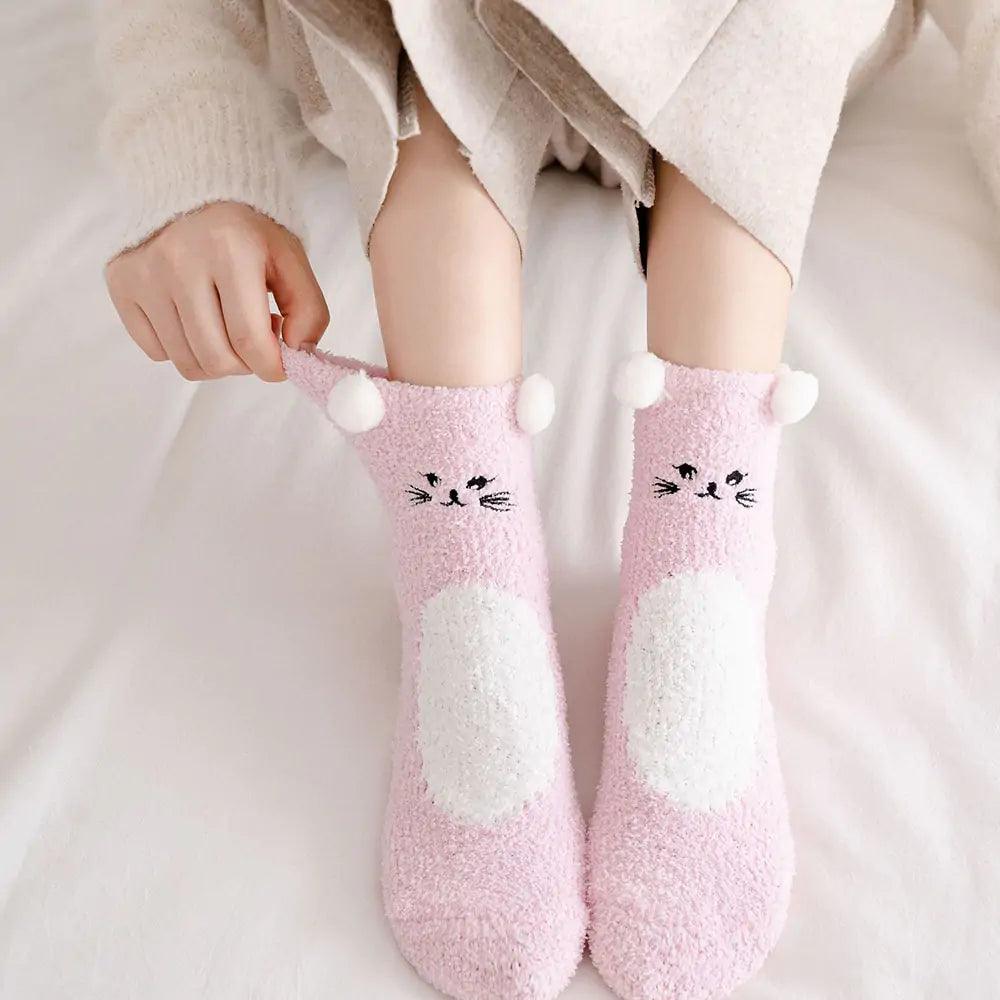 Women's Fuzzy Socks Winter Warm Fleece - Shoply