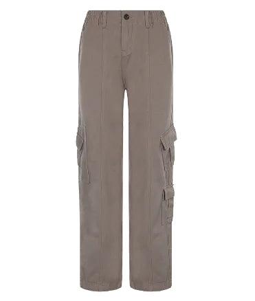 Cargo Solid Baggy Pants - Shoply