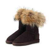 Women's Fox Fur Snow Boots - Shoply