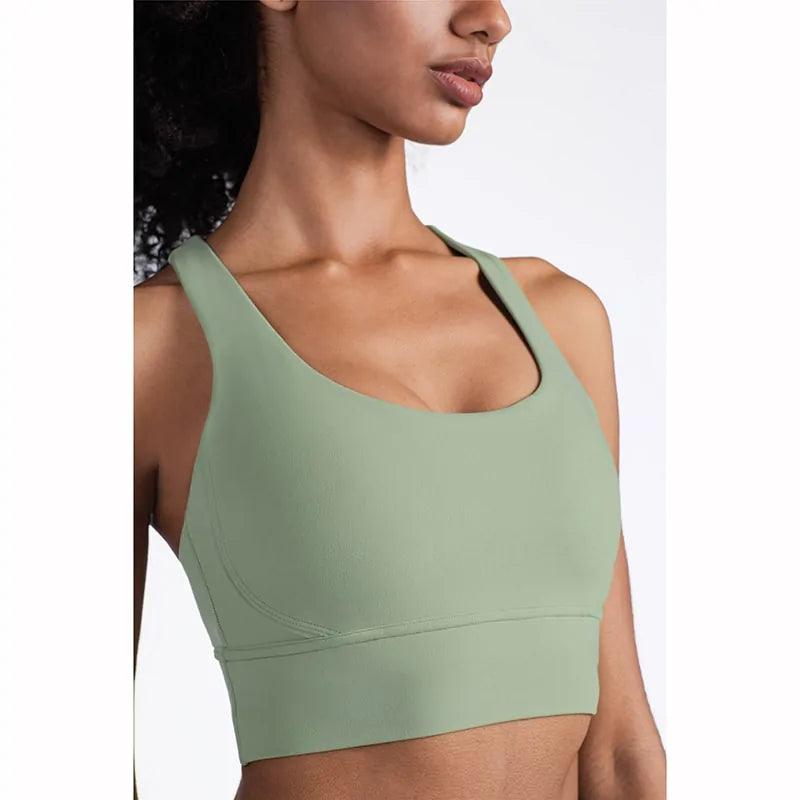 Breathable Fabric Nylon Yoga Tops - Shoply