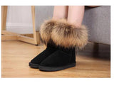 Women's Fox Fur Snow Boots - Shoply