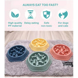 Slow Feeder Bone Design Pet Bowl - Shoply