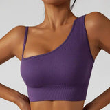 Summer Sexy Oblique Shoulder Yoga Clothes Tops - Shoply