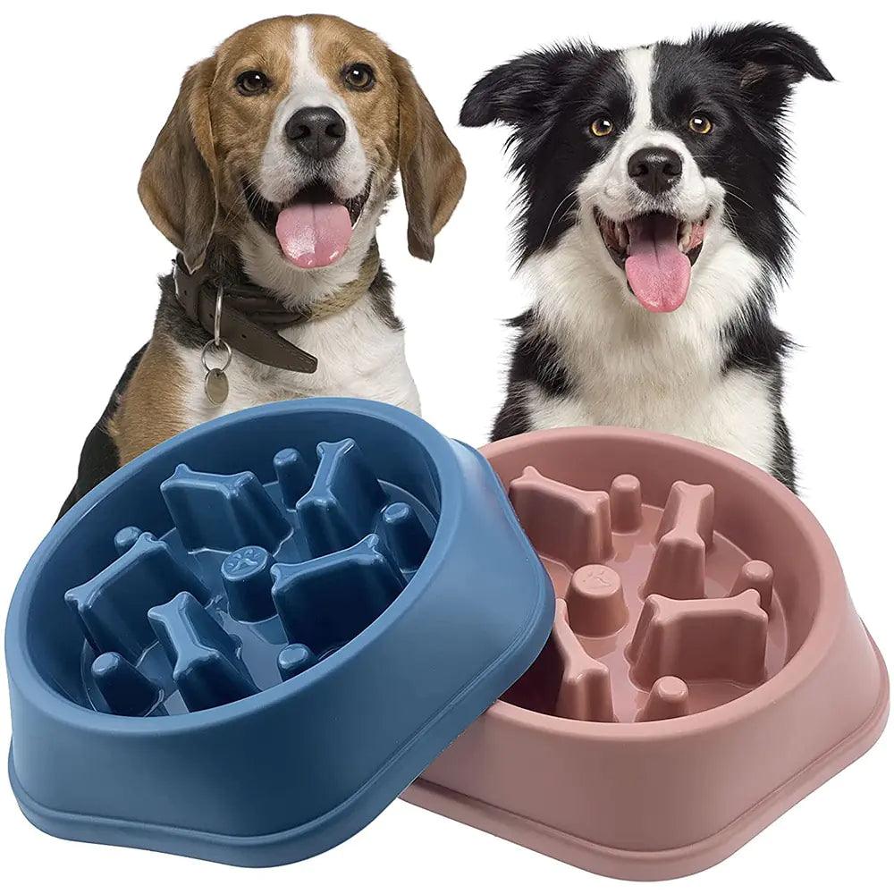 Slow Feeder Bone Design Pet Bowl - Shoply