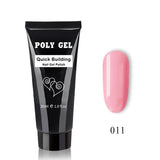 French Nail Art Poly Gel Kit with UV Brush and Nail Tips - Shoply