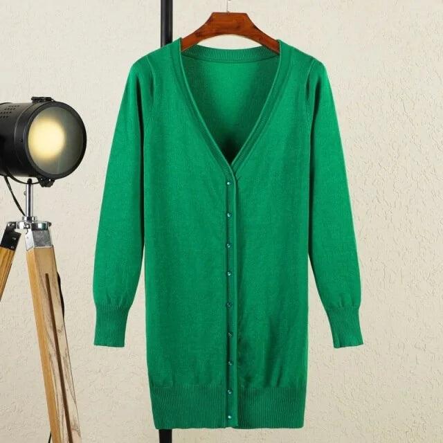 V-neck Woman Cardigan - Shoply