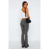 Solid Flare Pants - Shoply