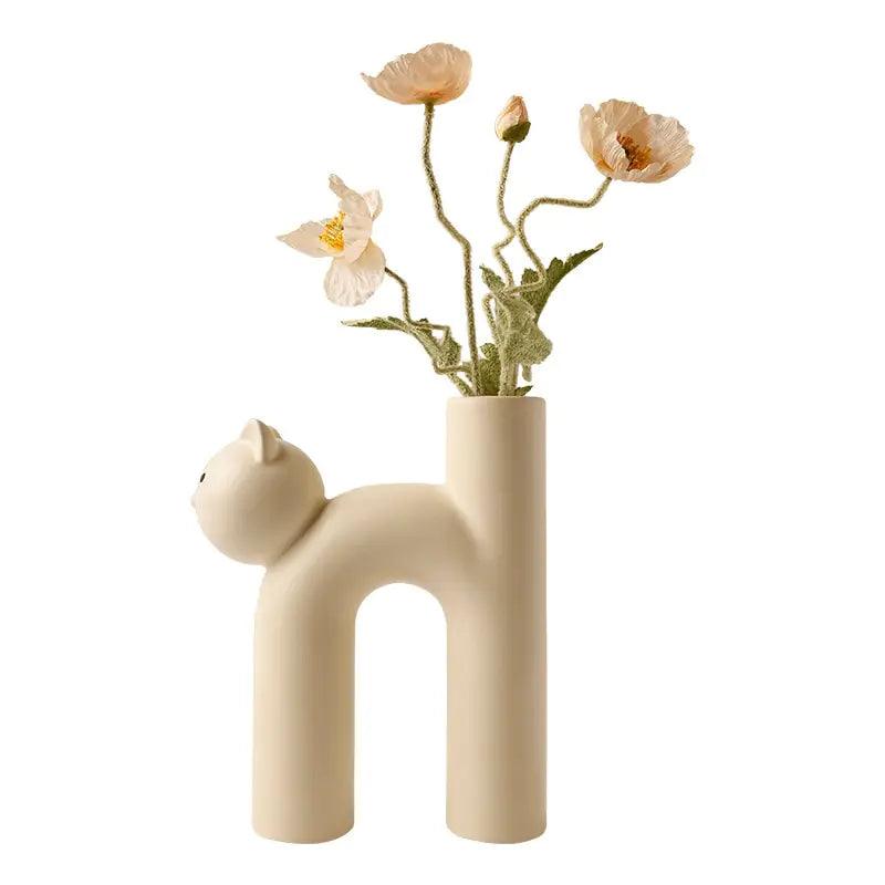 Cat Head Tube Vase - Shoply