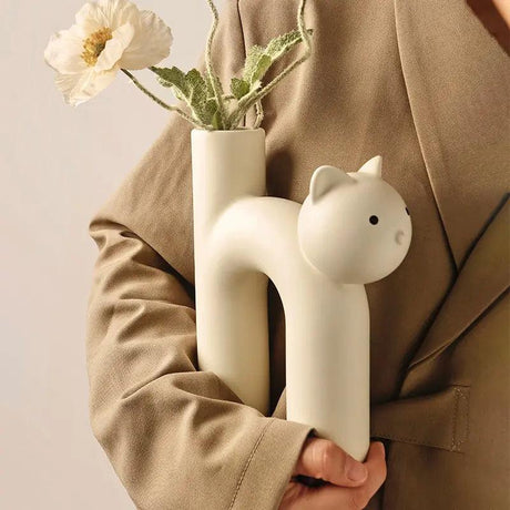 Cat Head Tube Vase - Shoply