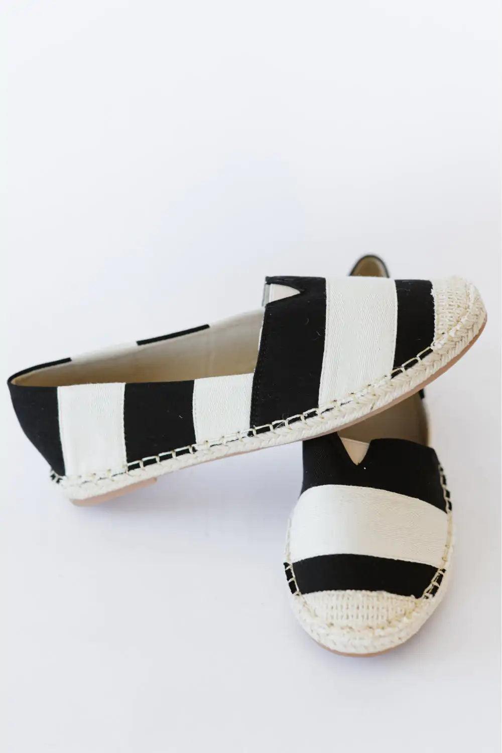 Casual Striped Espadrille Shoes - Shoply