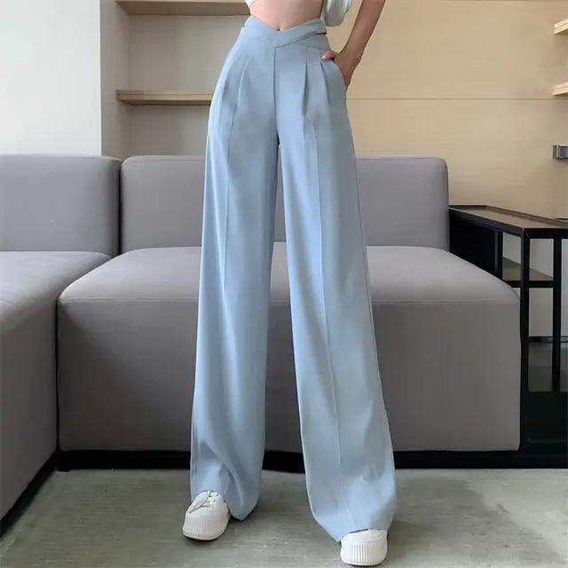 Solid Casual Loose Pants - Shoply